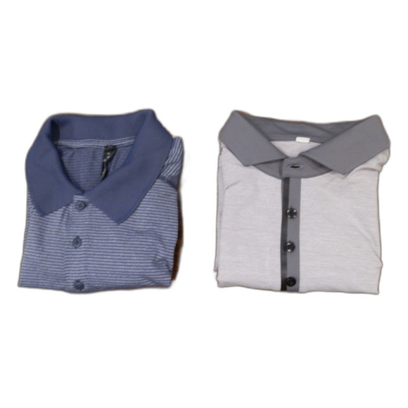 Lululemon Athletica Polo Shirts Blue Light Gray Men's Size XL Lot of 2 READ - Picture 1 of 5